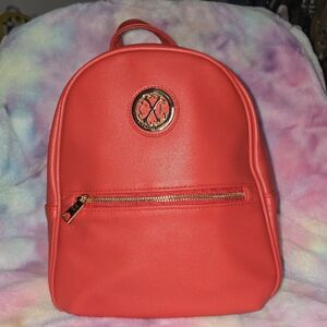 Christian Lacroix Vibrant Red Backpack with Gold Details